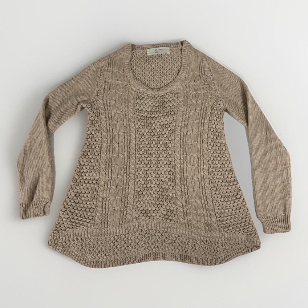 Elegant Cable Knit Scoop Neck Sweater